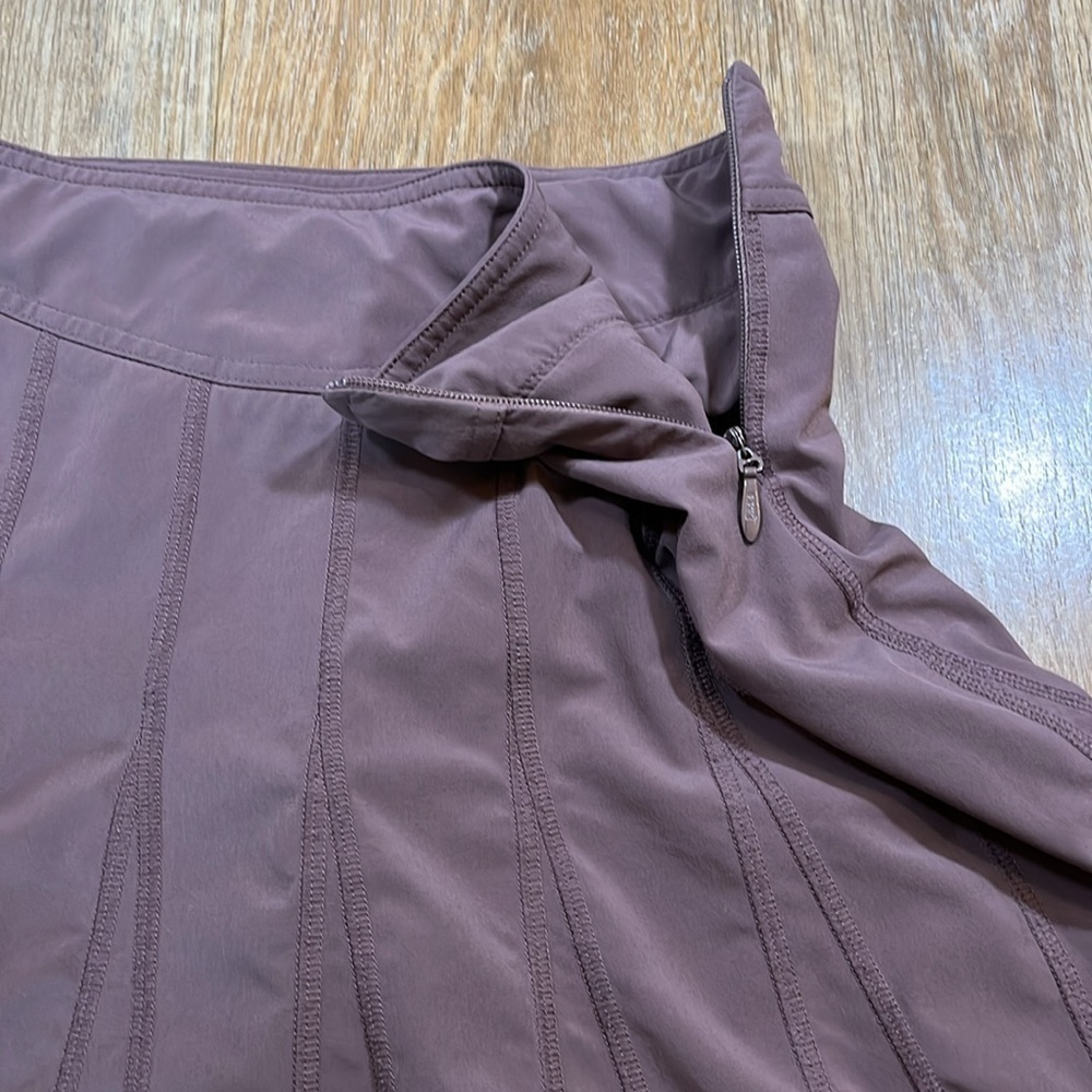 Athleta Skort Women's 2 Purple Brown Pocket Drawstring Athletic Performance - Picture 4 of 16